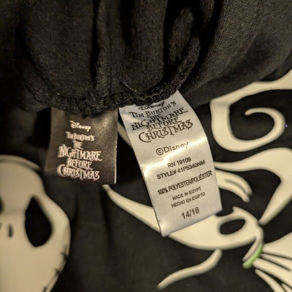 The Nightmare Before Christmas Black Long Sleeve Hoodie Sweatshirts: Child 14/16 - Picture 5 of 7